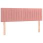 Preview: Boxspringbett mit Matratze Rosa 140x190 cm Samt