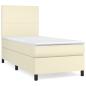Preview: Boxspringbett mit Matratze Creme 80x200 cm Kunstleder