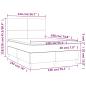 Preview: Boxspringbett mit Matratze Creme 140x190 cm Kunstleder