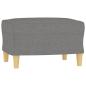 Preview: Sessel mit Hocker Dunkelgrau 60 cm Stoff