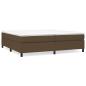 Preview: Boxspringbett mit Matratze Dunkelbraun 200x200 cm Stoff