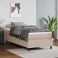 Preview: ARDEBO.de - Boxspringbett mit Matratze Cappuccino-Braun 90x190cm Kunstleder