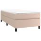 Preview: Boxspringbett mit Matratze Cappuccino-Braun 90x190cm Kunstleder
