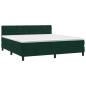 Preview: Boxspringbett mit Matratze Dunkelgrün 180x200 cm Samt