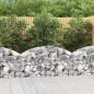 Preview: ARDEBO.de - Gabione mit Hochbogen 150x30x60/80 cm Verzinktes Eisen