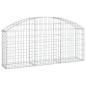 Preview: Gabione mit Hochbogen 150x30x60/80 cm Verzinktes Eisen