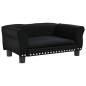 Preview: Hundebett Schwarz 70x45x30 cm Kunstleder