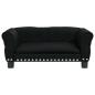 Preview: Hundebett Schwarz 70x45x30 cm Kunstleder