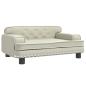 Preview: Hundebett Creme 70x45x30 cm Kunstleder