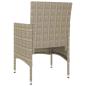 Preview: 4-tlg. Gartenstuhl und Hocker Set Poly Rattan Grau