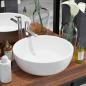 Preview: ARDEBO.de - Waschbecken Rund Keramik Weiß 42 x 12 cm
