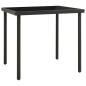 Preview: Garten-Esstisch Anthrazit 80x80x72 cm Glas und Stahl