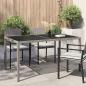 Preview: ARDEBO.de - Gartentisch 150x90x75 cm Hartglas und Poly Rattan Grau
