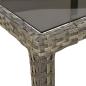 Preview: Gartentisch 150x90x75 cm Hartglas und Poly Rattan Grau