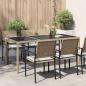 Preview: ARDEBO.de - Gartentisch Beige 190x90x75 cm Gehärtetes Glas und Poly Rattan