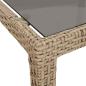 Preview: Gartentisch 90x90x75 cm Gehärtetes Glas Poly Rattan Beige