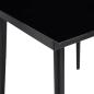 Preview: Garten-Esstisch Schwarz 140x70x74 cm Stahl und Glas