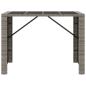 Preview: Bartisch mit Glasplatte Grau 145x80x110 cm Poly Rattan