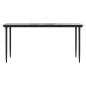 Preview: Garten-Esstisch Schwarz 160x80x74 cm Stahl und Hartglas