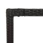 Preview: Gartentisch mit Holzplatte Schwarz 150x90x75 cm Poly Rattan