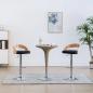 Preview: ARDEBO.de - Barhocker 2 Stk. Schwarz Kunstleder und Bugholz