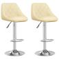Preview: Barhocker 2 Stk. Creme Kunstleder