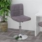 Preview: ARDEBO.de - Drehbarer Barhocker Taupe Stoff