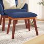 Preview: ARDEBO.de - Fußhocker Blau 45x29,5x35 cm Stoff und Kunstleder
