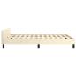 Preview: Bettgestell mit Kopfteil ohne Matratze Creme 140x190 cm