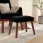 Preview: ARDEBO.de - Fußhocker Schwarz 45x29,5x35 cm Samt