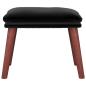 Preview: Fußhocker Schwarz 45x29,5x35 cm Samt