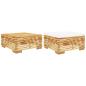 Preview: 2-tlg. Garten-Lounge-Set Massivholz Teak