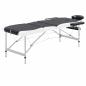 Preview: ARDEBO.de - Massageliege Klappbar 3-Zonen Aluminiumgestell Schwarz und Weiß
