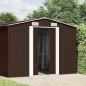 Preview: Gerätehaus 257x489x181 cm Metall Braun