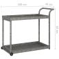 Preview: Barwagen Grau 100x45x83 cm Poly Rattan