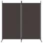 Preview: 2-tlg. Paravent Braun 175x180 cm Stoff