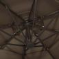 Preview: Sonnenschirm mit Aluminium-Mast 4-lagig Taupe 3x3 m