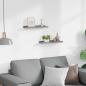 Preview: Bilderleisten 2 Stk. Grau 40x9x3 cm MDF