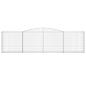 Preview: Gabione mit Hochbogen 400x30x100/120 cm Verzinktes Eisen