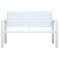 Preview: Gartenbank 120 cm HDPE Weiß Holz-Optik
