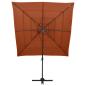 Preview: Sonnenschirm mit Aluminium-Mast 4-lagig Terrakotta 250x250 cm