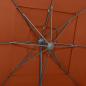 Preview: Sonnenschirm mit Aluminium-Mast 4-lagig Terrakotta 250x250 cm