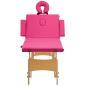 Preview: Massageliege Klappbar 4-Zonen mit Holzgestell Rosa
