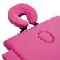 Preview: Massageliege Klappbar 4-Zonen mit Holzgestell Rosa