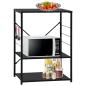Preview: ARDEBO.de - Mikrowellenregal Schwarz 60×39,6×79,5 cm Holzwerkstoff