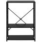 Preview: Mikrowellenregal Schwarz 60×39,6×79,5 cm Holzwerkstoff