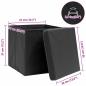 Preview: Aufbewahrungsboxen mit Deckeln 4 Stk. Schwarz 32x32x32 cm Stoff