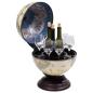 Preview: Globus-Minibar Flaschenregal Eukalyptusholz Gr?n