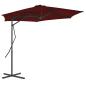 Preview: ARDEBO.de - Sonnenschirm mit Stahl-Mast 300x230 cm Bordeauxrot