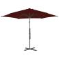 Preview: Sonnenschirm mit Stahl-Mast 300x230 cm Bordeauxrot